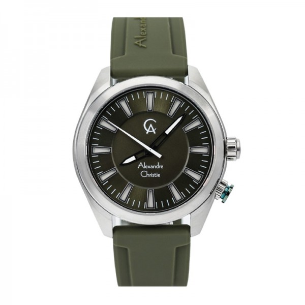 Alexandre Christie AC 8630 Silver Green Rubber MHRSSGN